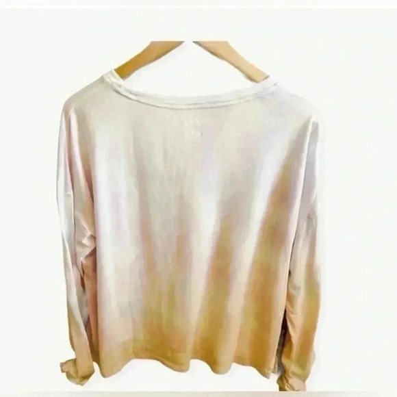 PINK Victoria'Secret Crewneck Lightweight Bohemian Tie Dye Crop Womens Top SZ L - Picture 2 of 4